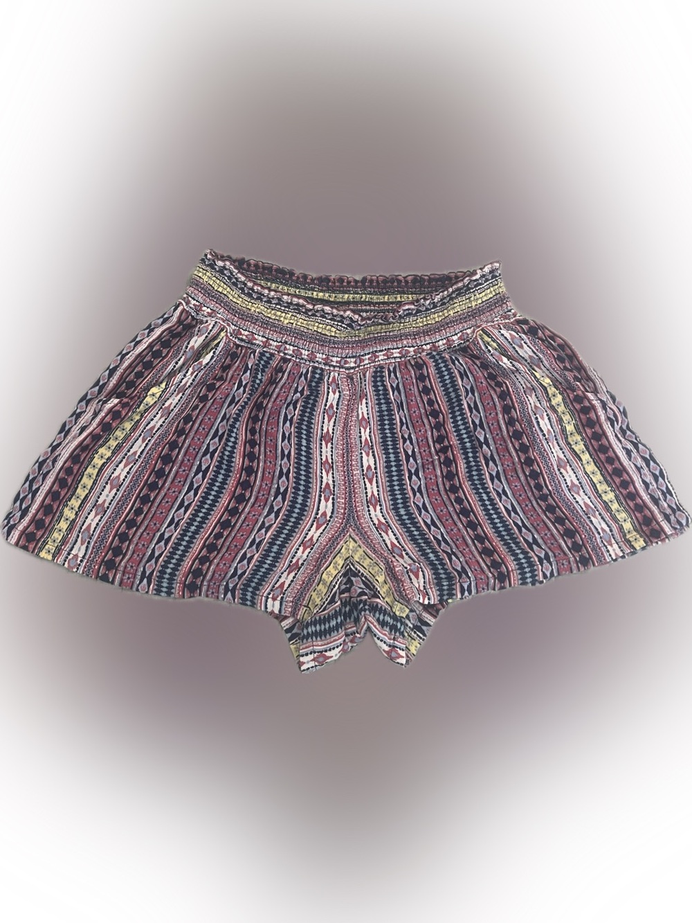 Fun & casual lounge shorts.  Striped Smocked-Waist.